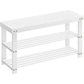 scarpiere bianco per ingresso letto