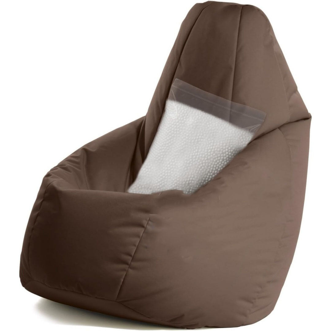 poltrone sacco marrone tessuto tecnico relax per letto